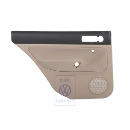Original VW Door Panel Trim (Cloth) Black/Light Beige - 1J9867211S HWM