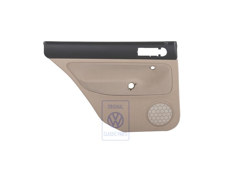Original VW Door Panel Trim (Cloth) Black/Light Beige - 1J9867211S HWM