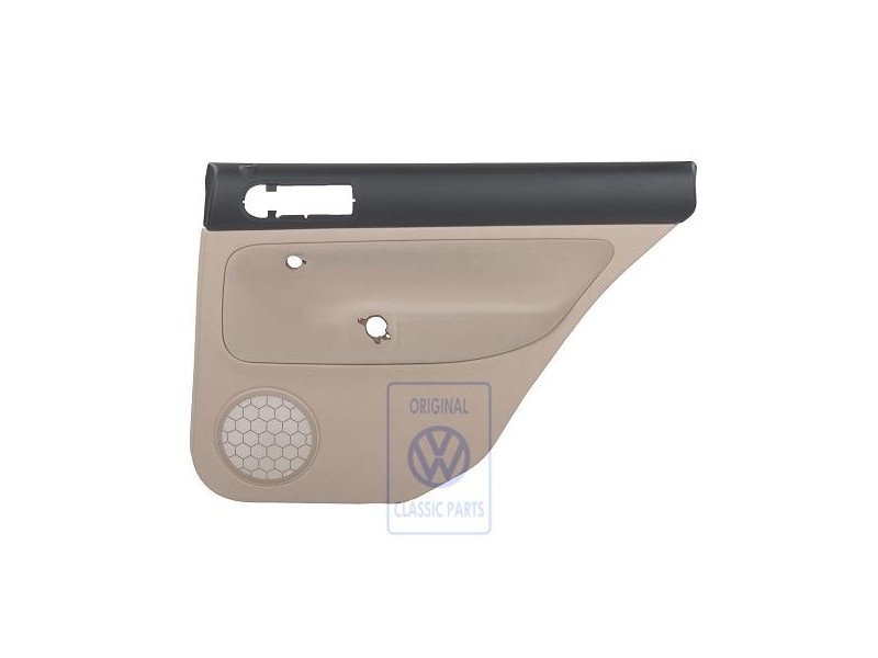Original VW Door Panel Trim (Cloth) Black/Light Beige - 1J9867212S HWM