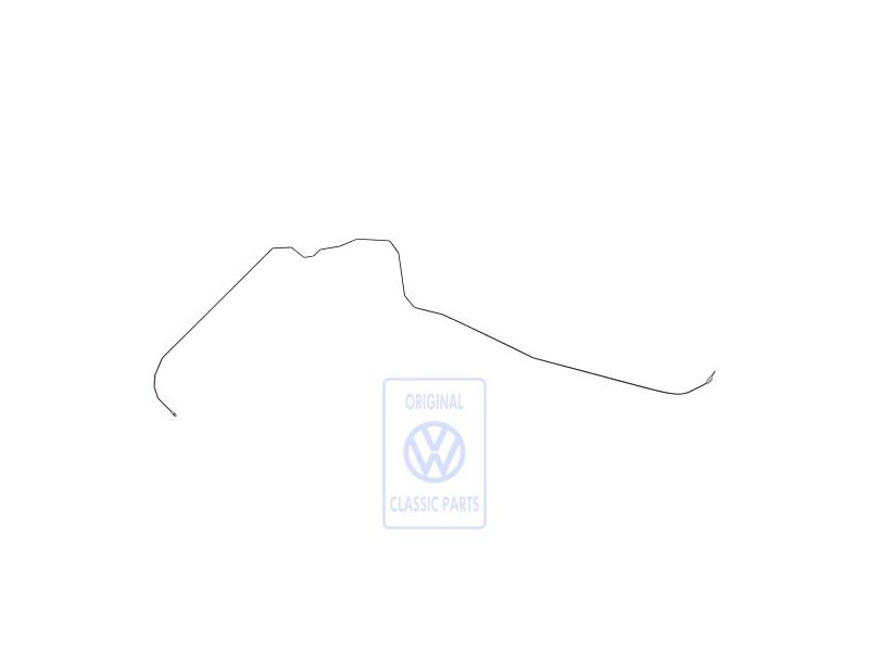 Original VW Brake Line From Connecting Piece To Brake Hose - 1J0614742T