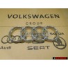 Original Audi Rings Front Grill Badge Emblem Chrome - 8T0853605 2ZZ