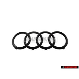 Original Audi Rings Front Grill Badge Emblem Black Glossy - 8T0853605 T94