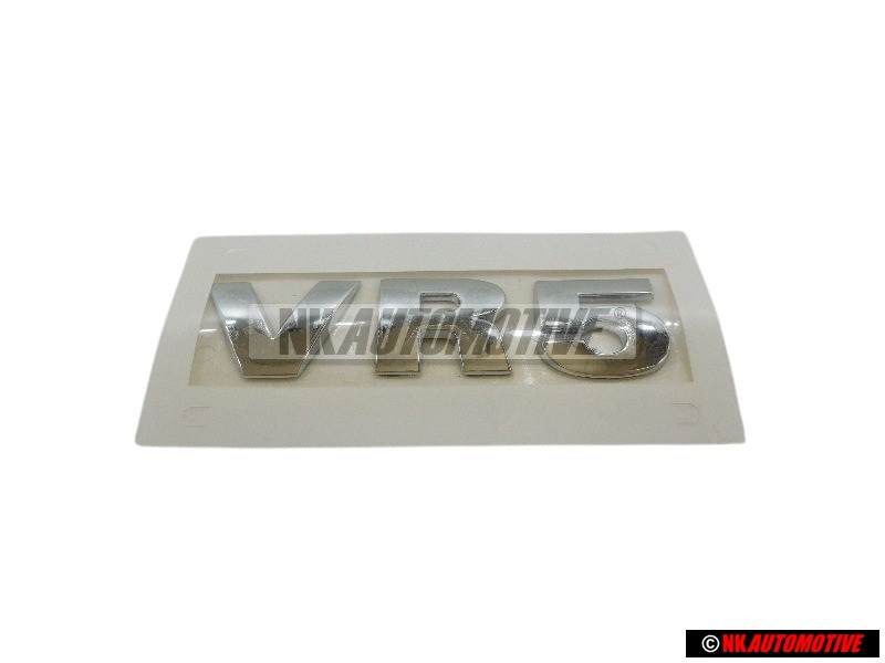 Original VW VR5 Rear Boot Badge Emblem Chrome - 3B0853675B 739