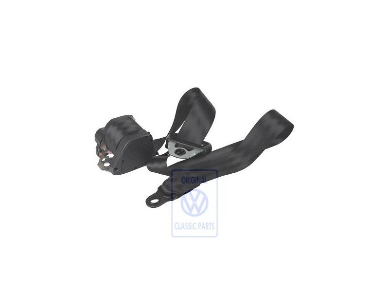 Original VW Three-Point Safety Belt Satin Black - 701857805B 01C