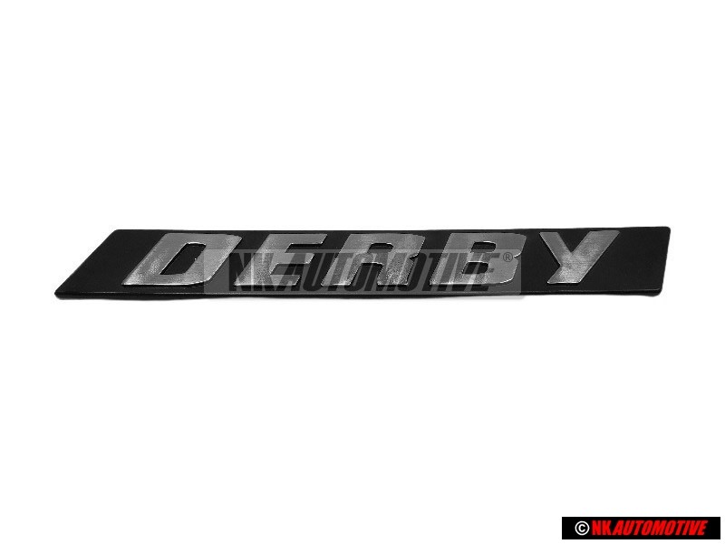 Original VW DERBY Rear Boot Badge Emblem Brushed Silver - 865853745
