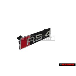 Original Audi RS4 Front Grill Badge Emblem Black Chrome Red - 8E0853736E 2ZZ