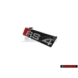 Original Audi RS4 Front Grill Badge Emblem Black Chrome Red - 8E0853736E 2ZZ