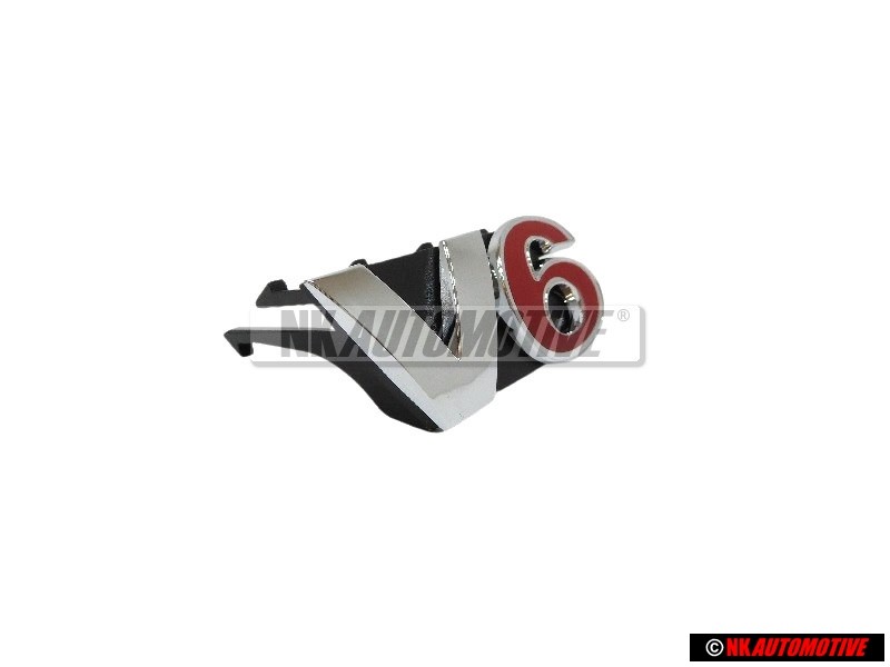 Original VW V6 Front Grill Badge Emblem Chrome Red - 1J6853679A GQF