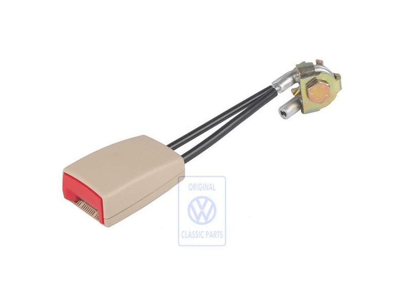 Original VW Belt Latch Cream/Fire Red - 1C0858493A FSN