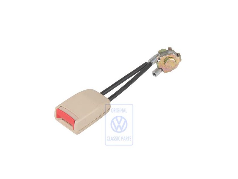 Original VW Belt Latch Cream/Fire Red - 1C0858675 FSN