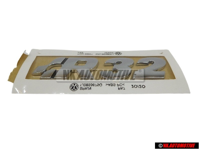 Original VW Golf MK4 R32 Rear Boot Badge Emblem Chrome - 1J0853675Q