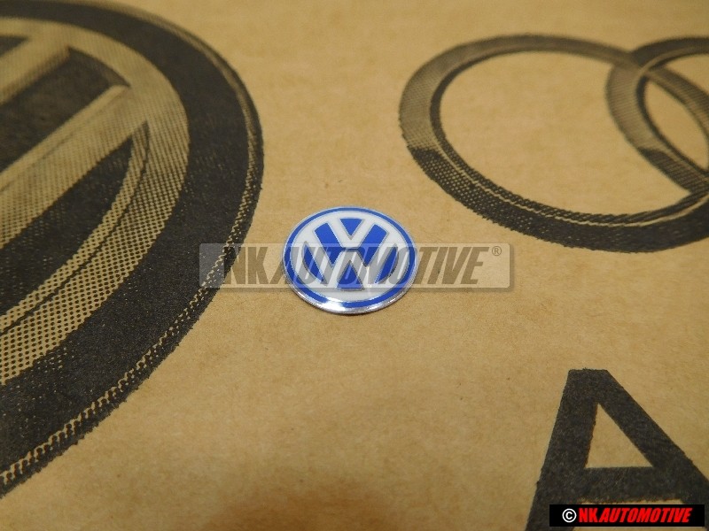 Original VW Key Badge Emblem White Blue - 3B0837891