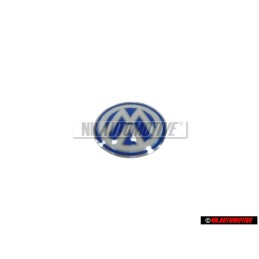 Original VW Key Badge Emblem White Blue - 3B0837891