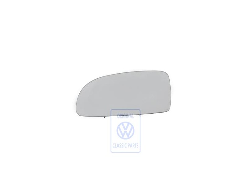 Original VW Mirror Glass (Flat) With Plate - 1C1857521E