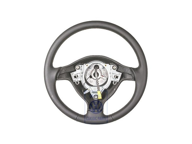 Original VW Steering Wheel (Leather) Black - 1E0419091E E74