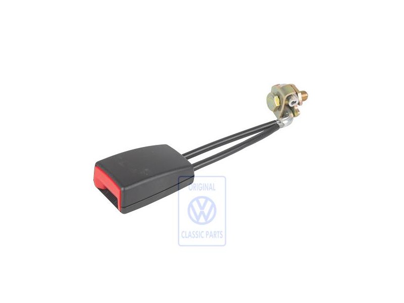 Original VW Belt Latch Satin Black/Fire Red - 1E0857740B FCN