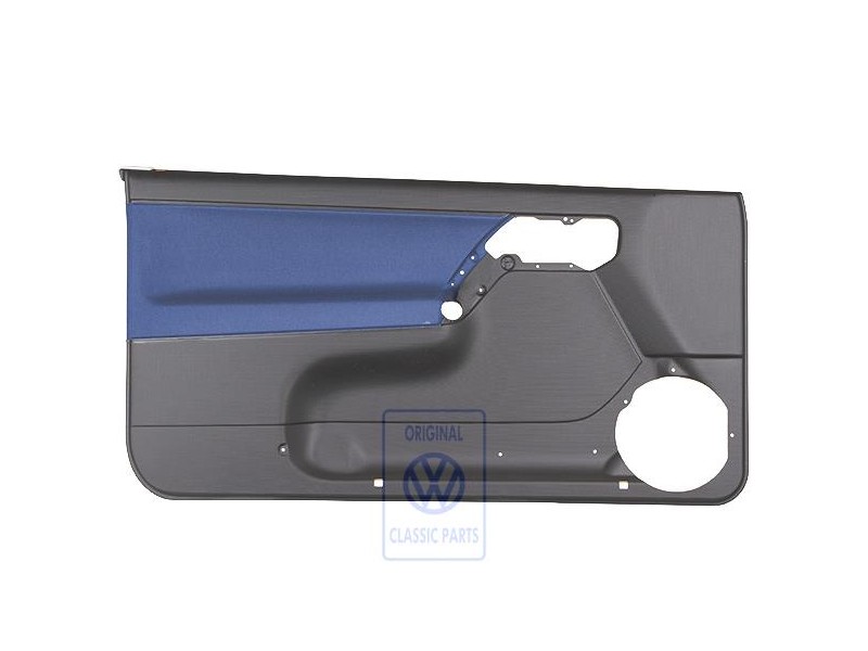 Original VW Door Panel Trim (Cloth) Black/Orbitblue - 1E0867011ANHFR