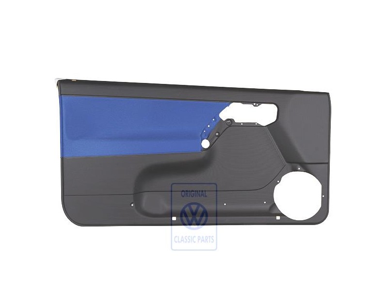 Original VW Door Panel Trim (Cloth) Black/Jazz Blue - 1E0867011ATLZQ
