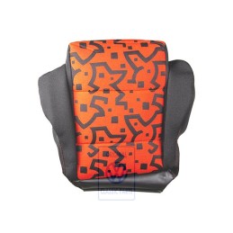 Original VW Seat Covering (Fabric) Black/Tropical Orange - 1E0881405H FVQ