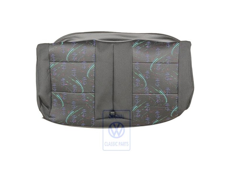 Original VW Backrest Cover (Cloth/Leatherette) Black - 1E0885805D DXM