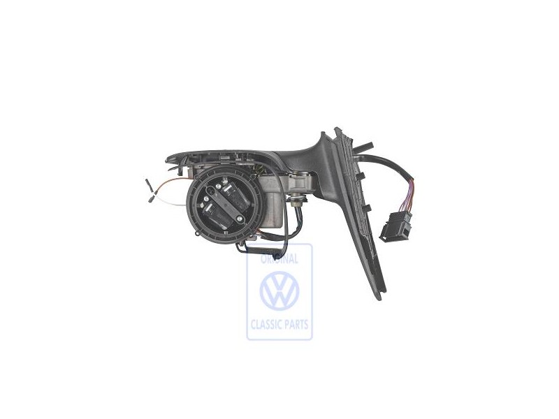 Original VW Exterior Mirror Housing Satin Black - 1E2857508F 01C