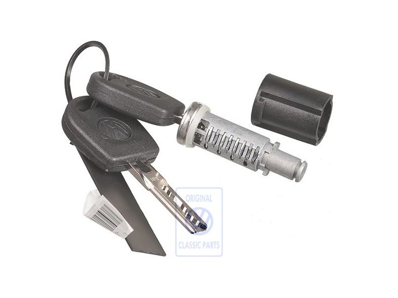 Original VW Lock Cylinder With Keys - 1H0837217D