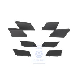 Original VW 1 Set Trims For Strg Wheel Black - 1K0498685A E74