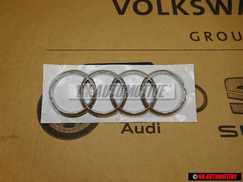 Original Audi Rings Rear Badge Emblem Chrome - 8K9853742A 2ZZ
