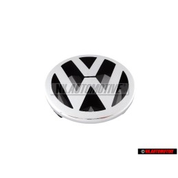 Original VW Front Grill Badge Emblem Chrome - 1T0853601A