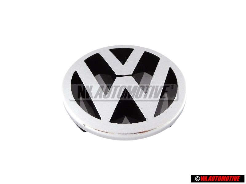 Original VW Front Grill Badge Emblem Chrome - 1T0853601A