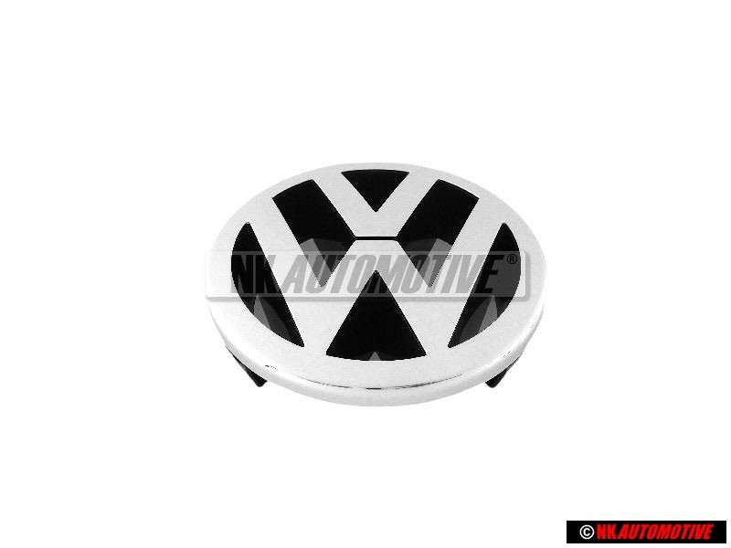 Original VW Front Grill Badge Emblem Chrome - 1T0853601