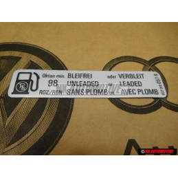 Original VW Octane At Least 98 Roz/Ron - 030010041G