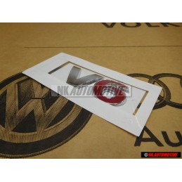 Original VW V6 Rear Badge Emblem Chrome Red - 1J0853675H GQF