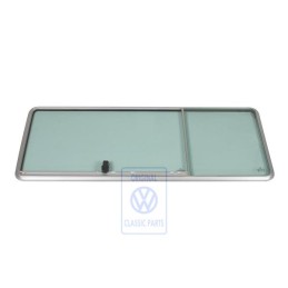 Original VW Complete Sliding Window Chrome Colored - 253847712D 908