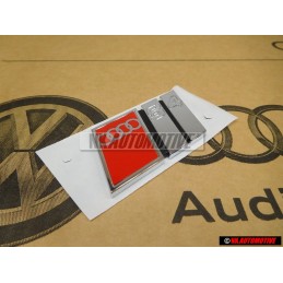 Original Audi S4 Rear Badge Emblem Chrome Red - 8D0853737B 2ZZ