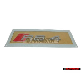 Original Audi RS4 Rear Boot Badge Emblem Chrome Red - 8H0853740 2ZZ