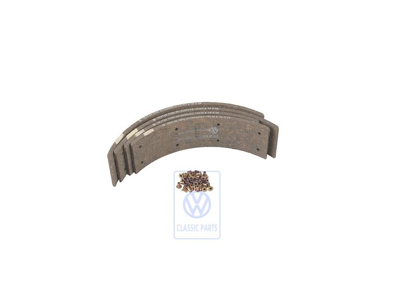 Original VW 1 Set: Brake Linings For Drum Brakes - 281698135A