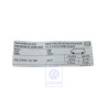 Original VW Data Plate For Tyre Pressure - 2D0010231J