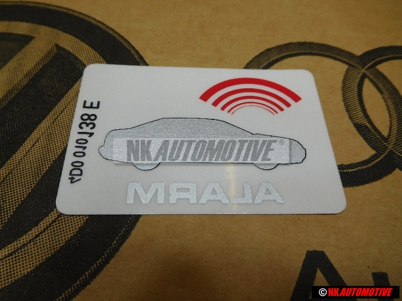 Original Audi Sticker 'Alarm' - 443010026J
