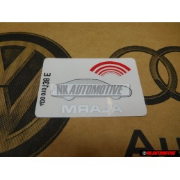 Original Audi Sticker 'Anti Theft' - 443010016M