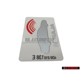 Original Audi Sticker 'Anti Theft' - 443010016M