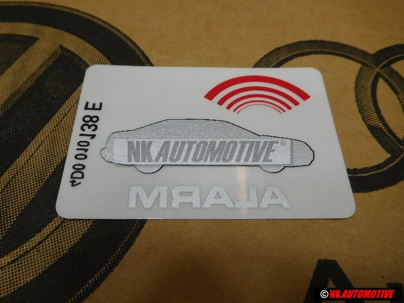 Original Audi Sticker 'Anti Theft' - 443010015A