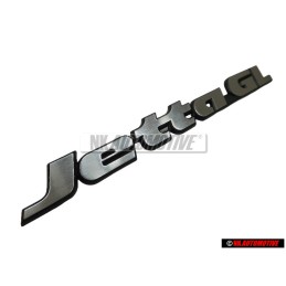 Original VW JETTA GL Rear Badge Emblem Brushed Silver - 165853687P