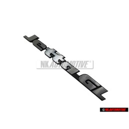 Original VW JETTA GL Rear Badge Emblem Brushed Silver - 165853687P