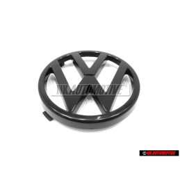 Original VW Front Grill Badge Emblem Black - 165853601A