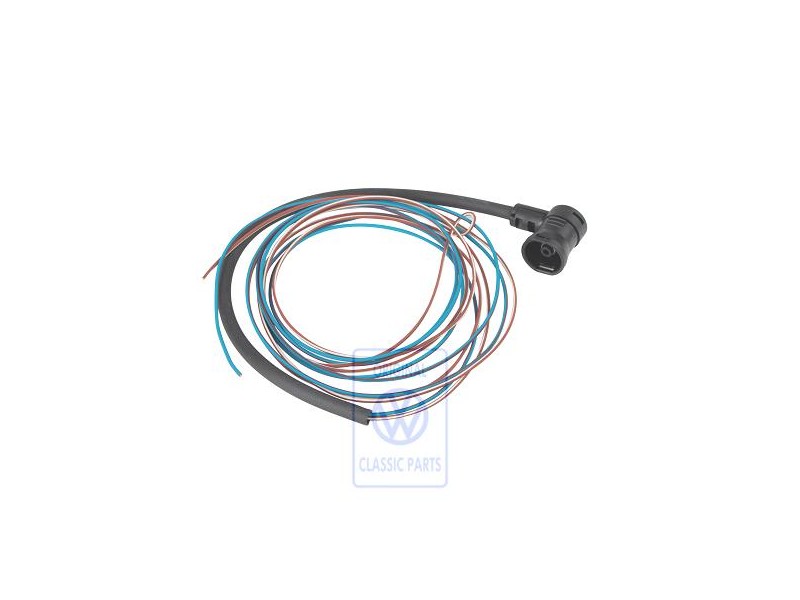 Original VW Round Connector Pin Housing With Cable - 2D0971989N