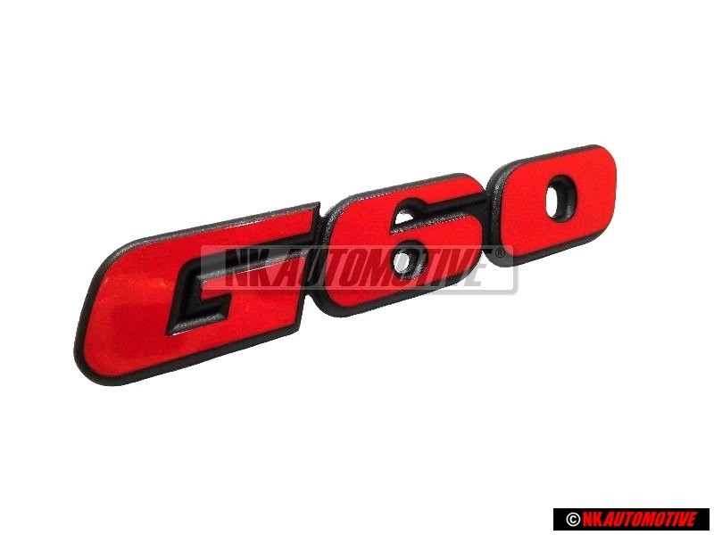 Original VW G60 Front Grill Badge Emblem Red - 535853679 QS2