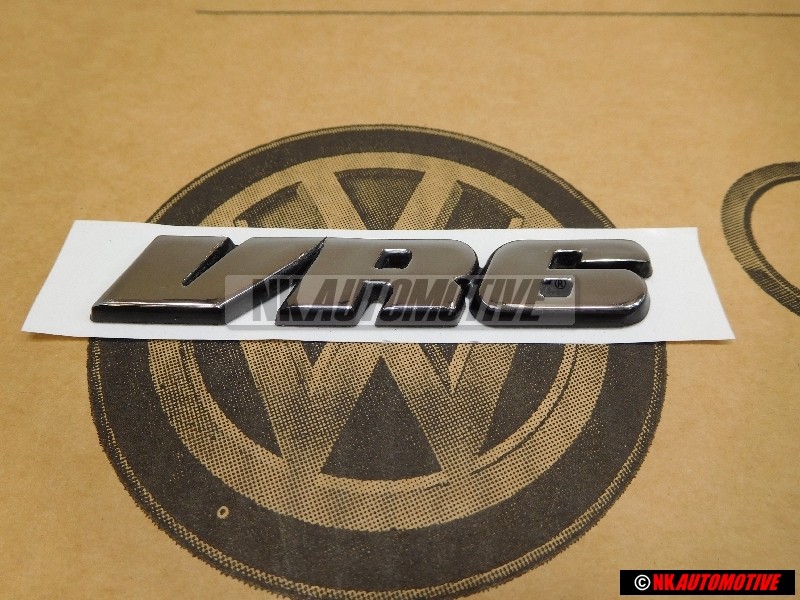 Original VW VR6 Rear Badge Emblem Chrome - 3A0853675